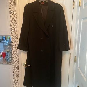 Ladies Black winter wool/cashmere coat size 16